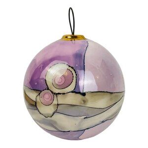 Frederick Frances Handpainted Abstract Porcelain Ornament Signed 1987 Retired